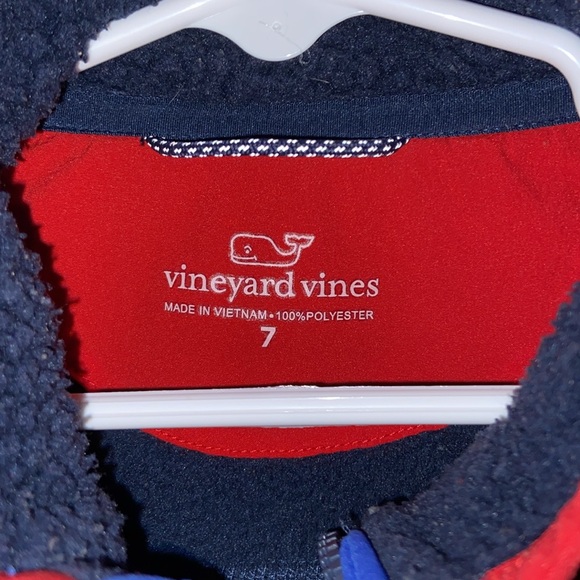 Vineyard Vines 1/2 Zip Sherpa Pullover Size 7 - Picture 2 of 4